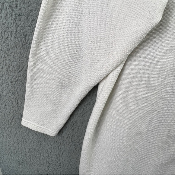 Express Tricot Cardigan Women's Medium Button Up Long Sleeve White Vintage - Picture 5 of 7